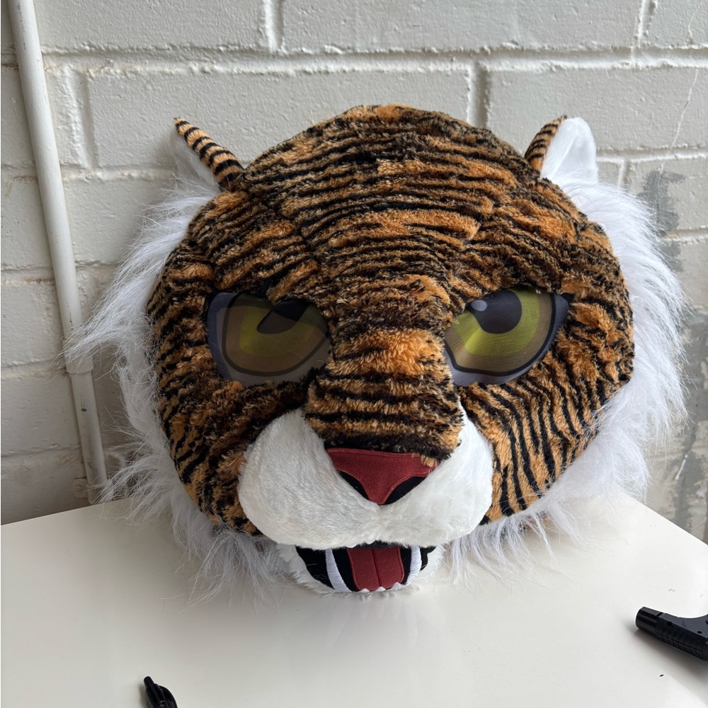 Tiger head for fury costume large animal